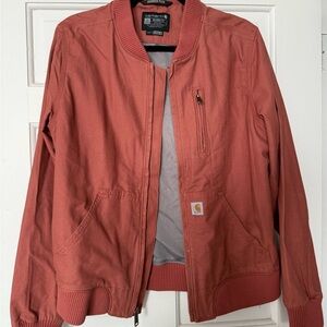 Carhartt Women’s Burnt Orange Canvas Bomber Jacket